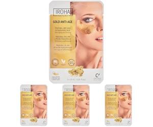 Iroha Nature - Parches Ojos Foil Divine 2 uds. | Extra Iluminadores con Platino, Colágeno y Ácido Hialurónico | Parches Contorno Ojos con Oro 24K | Resultados en 15 Minutos | Más Firmeza y Elasticidad