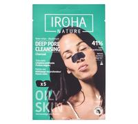 IROHA NATURE - Tiras Limpieza Puntos Negros Nariz | Cosmética Coreana con Carbón Activo | Limpieza Profunda Antiimperfecciones |1 unidad