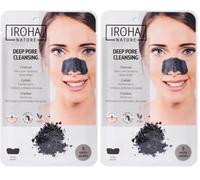 IROHA NATURE - Tiras Limpieza Puntos Negros Nariz | Cosmética Coreana con Carbón Activo | Limpieza Profunda Antiimperfecciones |1 unidad (Paquete de 2)