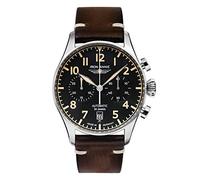 Iron Annie Flight Control automático con Correa de Cuero, Marrón Oscuro Plateado, Clásico