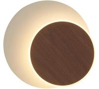 Iron Art Acrylic Wall Lamp Minimalism Circular Bedroom Wall Three Color Dimmable Wall Light for Living Room Entrance Corridor Lighting(25cm)
