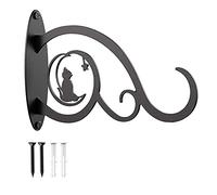 Iron Art - Soporte de pared para colgar plantas, comedero de pájaros, linterna, campanilla de viento, maceta