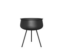 Iron Bedside Table Bedroom Storage Cabinet Home Furniture Luxury Round Small Side Table Corner Coffee Table (Color : Gold) (Black)