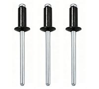 Iron Blind Rivets, 100 PCS 6mm Black Open End Pop Rivets With Dome Head For Metal, Furniture, Car, Ships, Motor Vehicles, Mechanical Equipment(6x14mm)