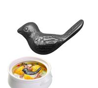 Iron Cooking Bird, Cast Iron Sparrow, Natural Iron Supplement, Compact Cooking Tool, Dietary Support for Meals, Daily Kitchen Use, 5.8x3.2x2.2cm/2.28x1.26x0.87 Inches, Black, 1 Piece