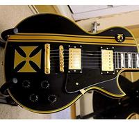 Iron Cross + Stripes JHSticker Vinyl Body Guitar & Bass Pegatinas (oro)