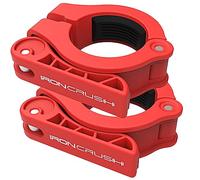 Iron Crush Clips para barra olímpica, abrazaderas ajustables y delgadas para máxima capacidad de peso, cierres de barra de liberación rápida para levantamiento de pesas, entrenamiento de fitness