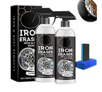 Iron Eraser Iron And Rust Remover for Car Wheels, Paint, Brake Dust, and Metal Surface Cleaning (2Pcs)