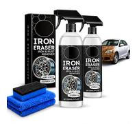 Iron Eraser Iron and Rust Remover Spray for Car Wheels, Paint, Brake Dust, and Metal Surface Cleaning, Automotive Care (2pcs)