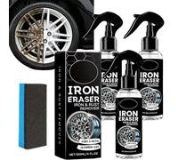 Iron Eraser Rust Remover Spray, Iron Powder Cleaner for Wheels Paint Metal Surface, Fast Acting Automotive Detailing Solution for Cars Trucks Motorcycles (3pcs)