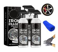 Iron Eraser Rust Remover Spray, Iron Powder Remover Spray, Professional Automotive Surface Cleaning, Rust Remover for Cars Removing Rust From Automotive Wheel Hubs, Tools, And Hardware. (2)