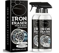 Iron Eraser Spray for Car Wheels, Iron Powder Cleaner for Paint and Metal Surfaces, Fast Acting Brake Dust Cleaner for Automotive Surface Detailing (2pcs)