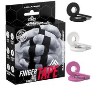 IRON FIGHTER 3X Esparadrapo de Dedos Negro 0,8cm x 13,7m (total 41m) - Vendaje Dedos, Cintas para Dedos, Cinta Adhesiva Deportiva, Protección Dedos, Crossfit, Escalada, Voleibol, MMA, Grappling, Judo