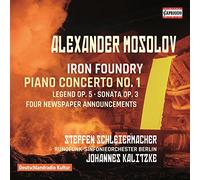 Iron Foundry, op. 19 - Concerto pour piano et orchestre n° 1, op. 14 - Tractor's arrival at the Kolkhoz - Légende pour violoncelle et piano, op. 5 - Sonate pour piano n° 1, op. 3 - Four Newspaper Announcements, op. 21