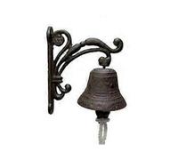 Iron Front Door Bell Decorated Bell for Door Country House Wall Bell(1pcs-brown)