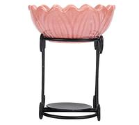 Iron Furnace Incense Furnace Essential Oil Aromatherapy Burning Furnace for Home Office Decor Pink Blue 70ml Water Capacity (Rosada)