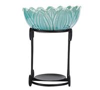 Iron Furnace Incense Furnace Essential Oil Aromatherapy Burning Furnace for Home Office Decor Pink Blue 70ml Water Capacity (Azul)