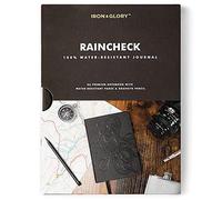 Iron & Glory - Cuaderno de notas A6 impermeable con lápiz, diario de piel sintética y bloc de escritura, suministros de papelería de oficina, cuaderno de lista de tareas o diario de viaje, suministros