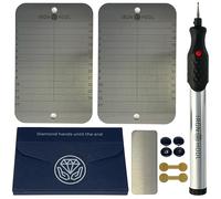 IRON HODL Billetera de acero + lápiz de grabado plateado + placa de prueba, tornillos, pegatinas, caja - (2 x 24+1) Recovery Seed Frase Placa de Metal Crypto Wallet Bitcoin Wallet Crypto Cold Wallet