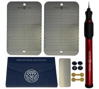 IRON HODL Billetera de acero + lápiz de grabado rojo + placa de prueba, tornillos, pegatinas, caja - (2 x 24 + 1) Recovery Seed Frase Placa Metálica Crypto Wallet Bitcoin Wallet Crypto Cold Wallet