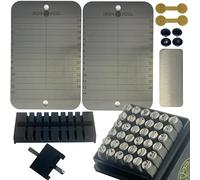 IRON HODL Cold Wallet Juego de letras troqueladas con plantilla + placa de prueba, tornillos, pegatinas, caja (2 x 24+1) frase de recuperación de semillas de metal Crypto