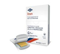 Iron IBSA FilmTec® - Complemento Alimenticio a base de Hierro y Ácido Fólico - 20 Láminas Bucodispersables - Contiene edulcorantes - Sin Gluten ni Lactosa - Sabor a Limón