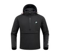 IRON JIA'S Chaqueta de Moto Hombre Conforme a CE Todas las Estaciones CE Hombreras y Coderas Forro Extraíble para Proteger contra el Frío y el Viento Negro XL