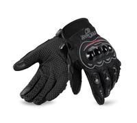 IRON JIA'S Guantes de Moto para Hombre Verano, Pantalla táctil Transpirables y cómodos, Guantes de Moto de Verano, Adecuados para Montar Moto Scooter Negro-XL