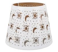 Iron Lampshade Hollow, Out Light Shade Iron Sun Moon Star Pattern Hollow Out Carved Table Lamp Cover for E27 E26 Light Bulbs
