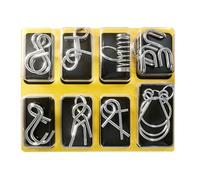 Iron Link Puzzle Game - 4 Inch Metal Wire Brain Teaser for Problem-Solving and Fun Play, Sturdy Interlocking Challenge with, Educational Unlock Toy for Home Party Classroom