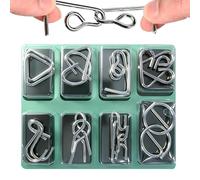 Iron Link Puzzle Game - 4 Inch Metal Wire Brain Teaser for Problem-Solving and Fun Play, Sturdy Interlocking Challenge with, Educational Unlock Toy for Home Party Classroom