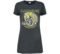 Iron Maiden Amplified Collection - Killer World Tour 81' Mujer Vestido Corto Gris Marengo S