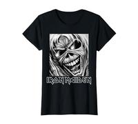Iron Maiden Boxed Face Eddie Number of The Beast Camiseta, Mujer, Negro, S