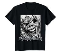 Iron Maiden Boxed Face Eddie Number of The Beast Camiseta, Niños, Negro, 8 años