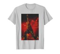 Iron Maiden Bruce Dickinson en Vivo por Andy Willsher Camiseta, Hombre, Plata, XXL