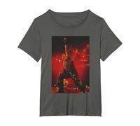 Iron Maiden Bruce Dickinson en Vivo por Andy Willsher Camiseta, Mujer Tallas Grandes, Asfalto, 6XL Grande