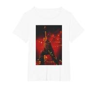Iron Maiden Bruce Dickinson en Vivo por Andy Willsher Camiseta, Mujer Tallas Grandes, Blanco, 4XL Grande