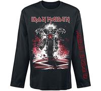 Iron Maiden Eddie Bike Hombre Camiseta Manga Larga Negro 100% algodón Regular