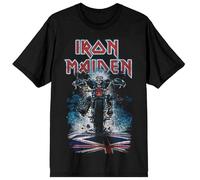 Iron Maiden Eddie Biker Hombre Camiseta Negro 100% algodón Regular
