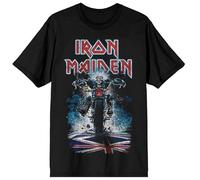 Iron Maiden Eddie Biker Hombre Camiseta Negro XL 100% algodón Regular