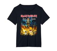 Iron Maiden Eddie Holy Smoke Camiseta, Mujer Tallas Grandes, Negro, 1XL Grande