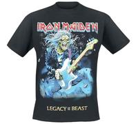 Iron Maiden Eddie On Bass Hombre Camiseta Negro L 100% algodón Vorne Bedruckt Regular