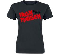 Iron Maiden EST. 1975 Mujer Camiseta Negro S 100% algodón Vorne Bedruckt Regular