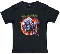 Iron Maiden Fear Live Flame Kids Unisex Camiseta Negro 104, 100% algodón (orgánico),