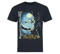 Iron Maiden Fear of The Dark Hombre Camiseta Negro 5XL 100% algodón Vorne Bedruckt Regular
