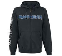 Iron Maiden Fear of The Dark Hombre Capucha con Cremallera Negro 50% algodón, 50% poliéster Regular