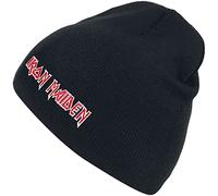 Iron Maiden - Gorro Beanie Logotipo para Adultos Unisex (Talla Única) (Negro)