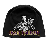 Iron Maiden - Gorro Beanie Seventh Son para Adultos Unisex (Talla Única) (Negro, Blanco)