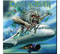 Iron Maiden Imán de refrigerador Flight 666 band logo nuevo Oficial 76mm x 76mm