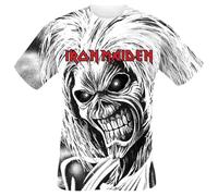 Iron Maiden Killers Allover Hombre Camiseta Blanco L